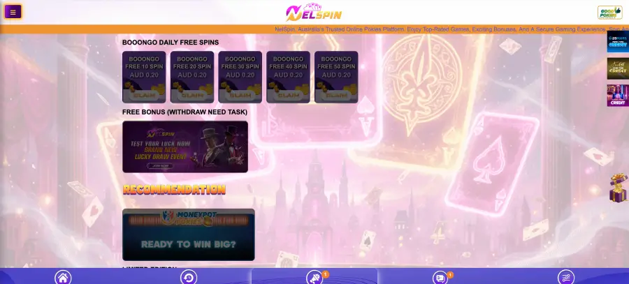 Loyalty Extra Spin and VIP Tier banners at Nelspins Loyalty Extra Spin and VIP Tier banners at Nelspins